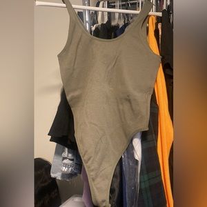 Women’s olive green bodysuit medium/large
